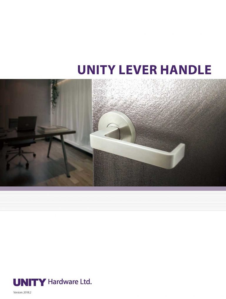 Door Lever Handle Catalog UNITY Hardware Ltd.