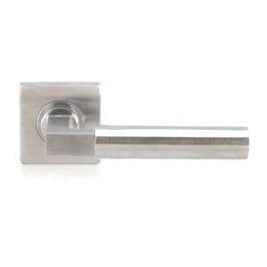 Interior Door Handle With Square Rose Design For Comercial Use