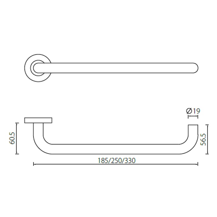 Handicap Door Handle For Hospital & Healthcare Facilities, UShape