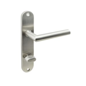 SP15 SS door handle on backplate with thumb turn for 70 mortice lock