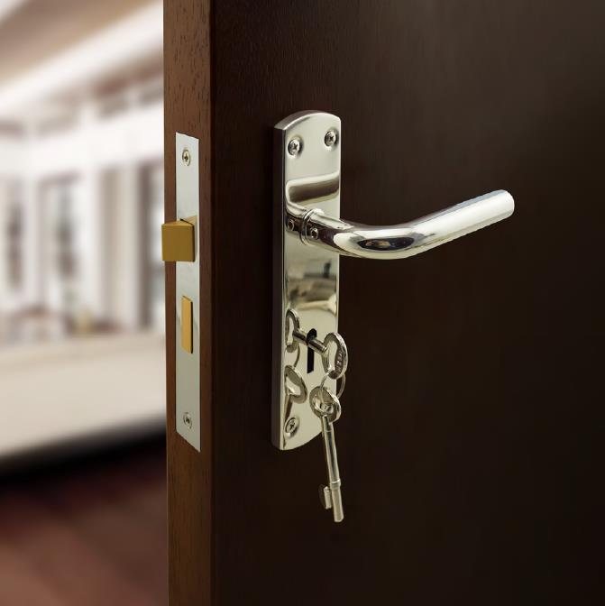 SP12 Stainless steel door handles with backplate for UK lever mortice locks - Door Handle - 2