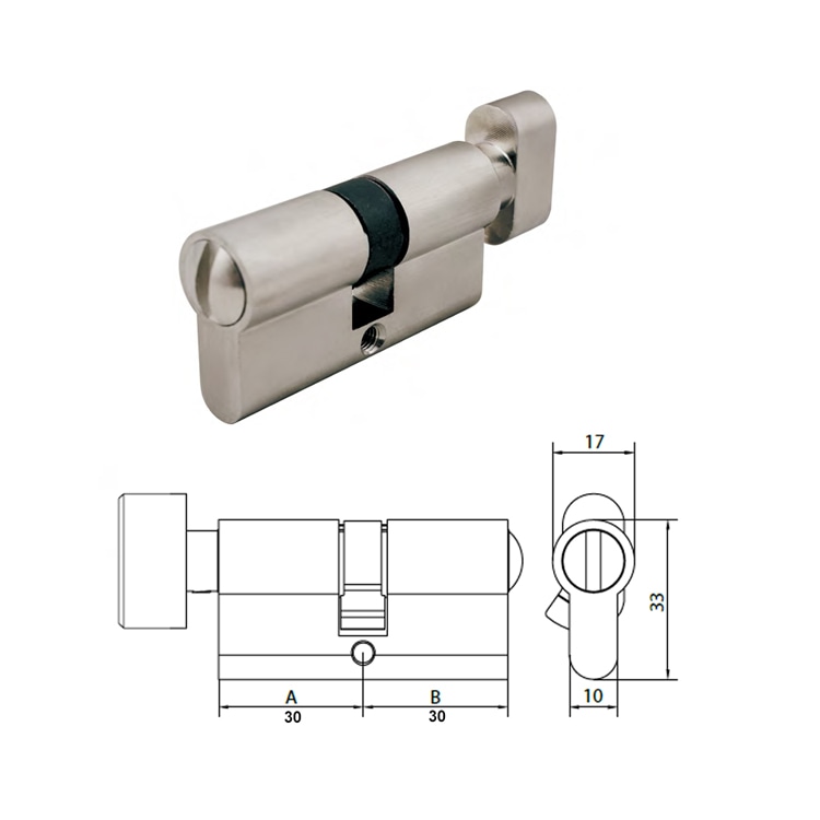 Euro profile cylinder for with emergency release