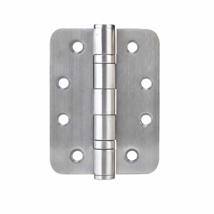 Ball bearing door hinge 4” x 3” x 3mm - Radius Corner, Stainless Steel