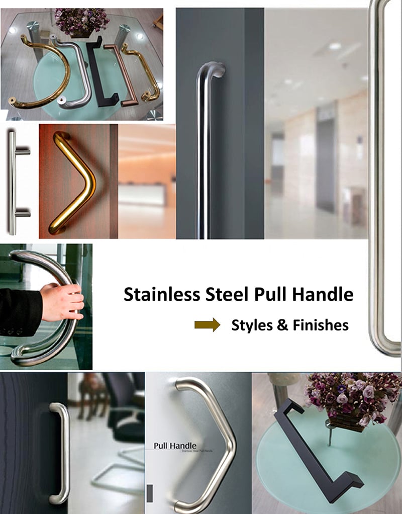 Stainless steel T bar pull handle with custom finish - Pull Handle - 1