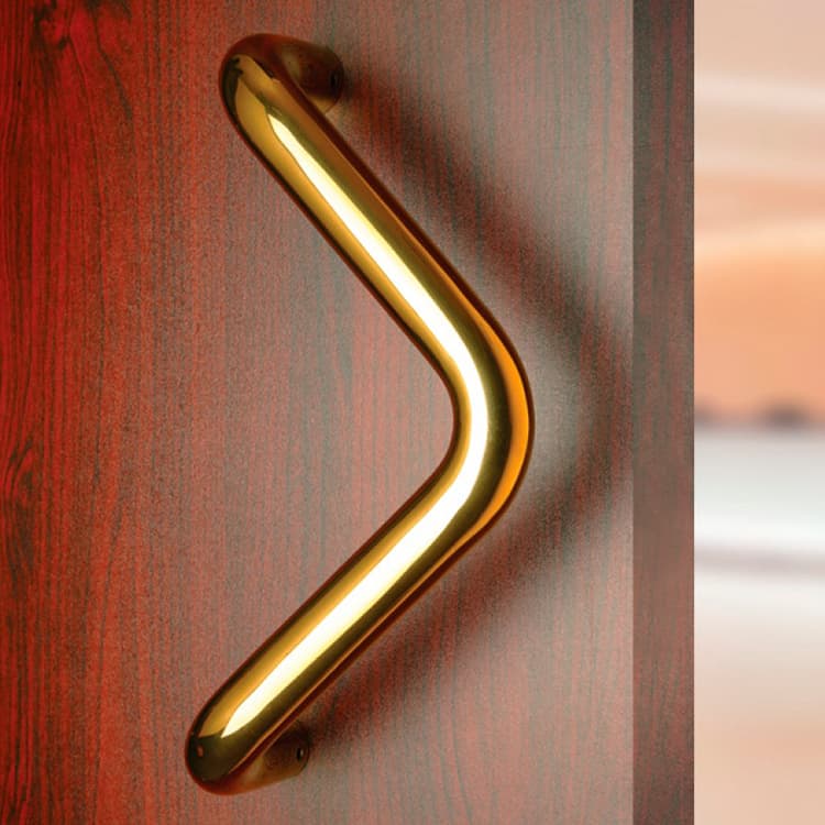V shape stainless steel pull handle for door (2)