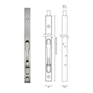 DBS01 stainless steel flush bolt,optional size