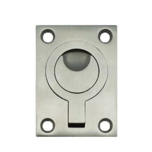 FHS07 stainless steel flush pull handle with ring pull, satin finish