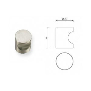 FKS01 cylindrical stainless steel furniture knob, cabinet knob