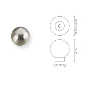 FKS02 stainless steel round furniture knob, cabinet knob