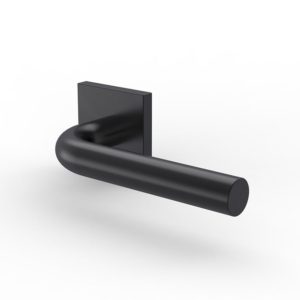 Modern matte black door handle SR10SL101-BK, EN1906 Grade 3 tested