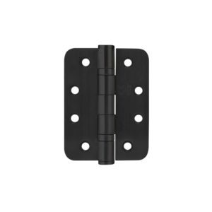 Matte black door hinge HB403030R-BK, Round Corner