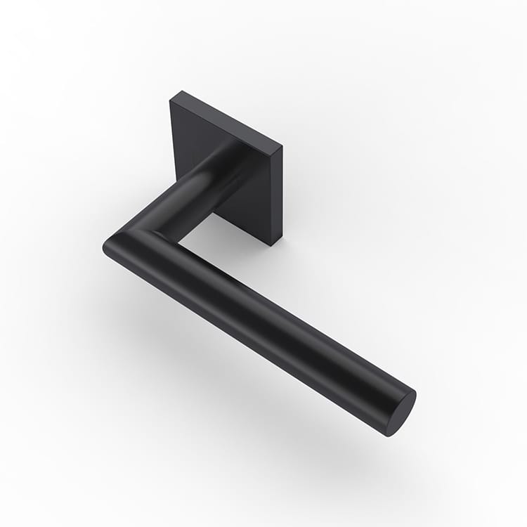Matte black door handle SR10SL105BK, EN1906 & EN1634 Standard